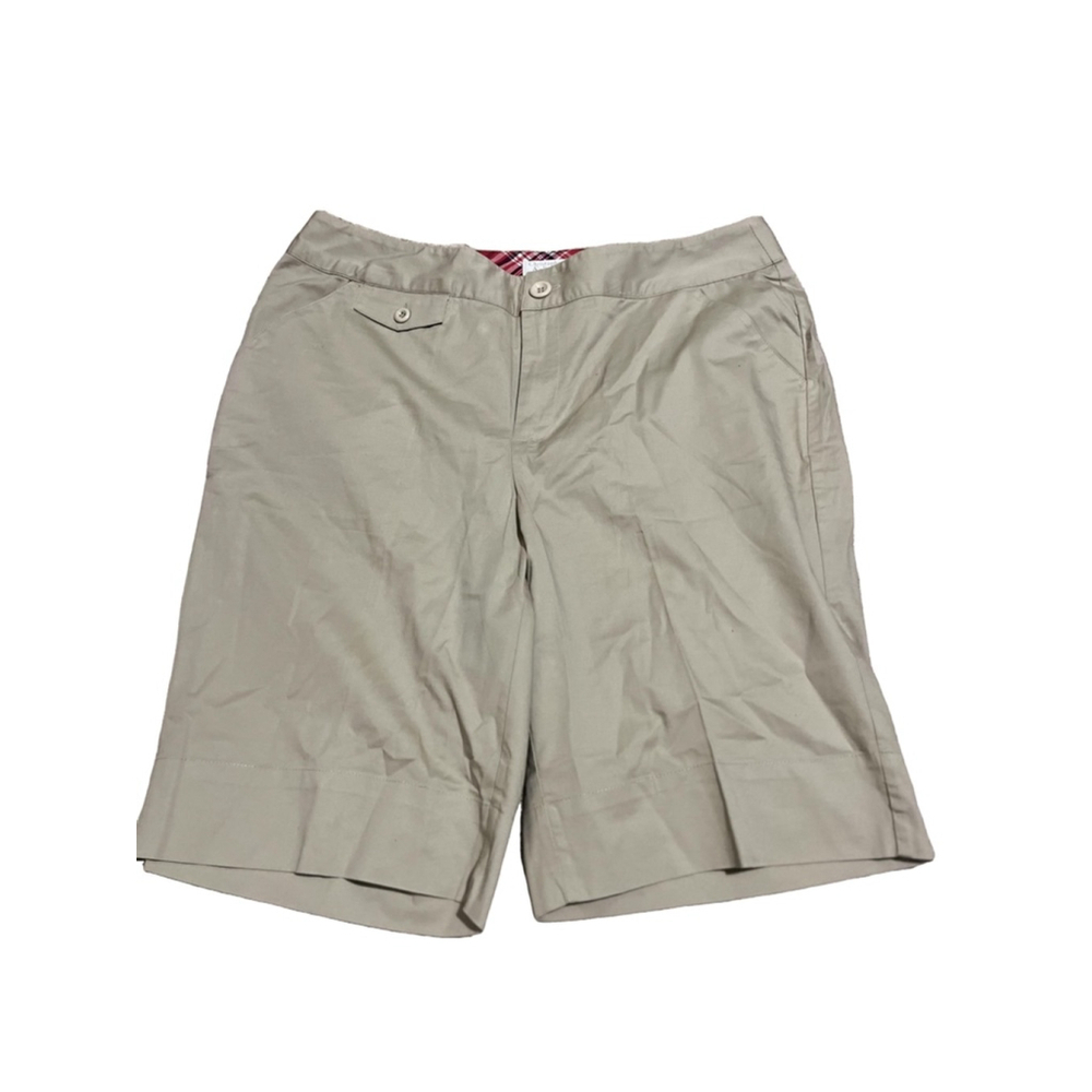 EUC Women's Christopher & Banks Beige Bermuda Shorts Size 14